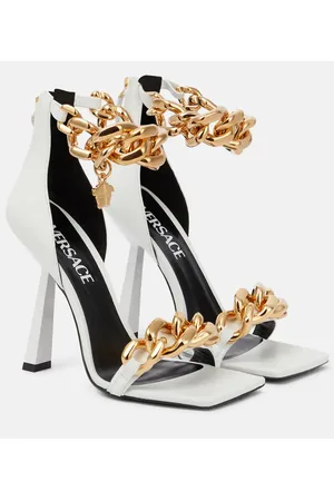 VERSACE Sandalen Medusa Chain aus Leder