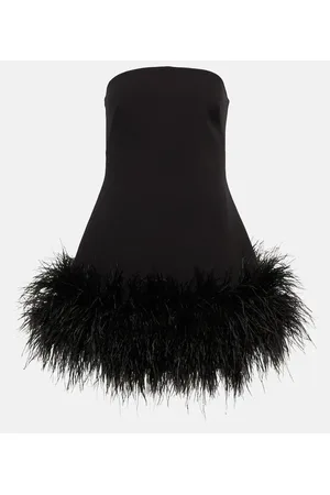 Safiyaa Kleid mit Federn