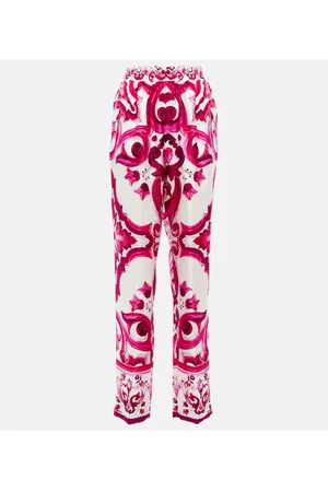 Dolce & Gabbana Gerade Hose aus Seiden-Twill