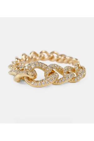 Shay Ring Gradual Pavé Link aus 18kt Gelbgold mit Diamanten