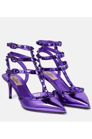 VALENTINO GARAVANI Pumps Rockstud 70 aus Metallic-Leder