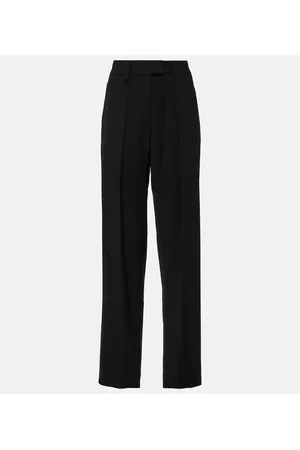 Brunello Cucinelli Weite High-Rise-Hose aus Gabardine