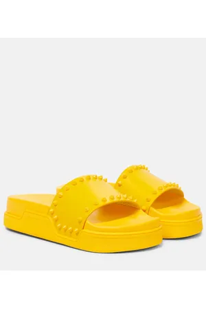 Christian Louboutin Pantoletten Pool Stud mit Leder