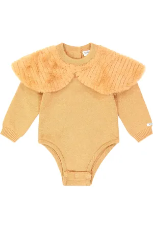 Donsje Baby Body aus Baumwolle mit Faux Fur