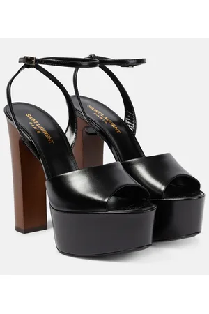 Saint Laurent Plateausandalen Jodie 95 aus Leder
