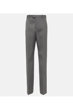 Bottega Veneta High-Rise-Hose aus Wolle
