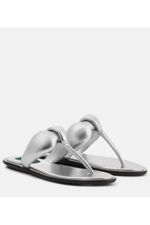 Puccini Sandalen aus Metallic-Leder