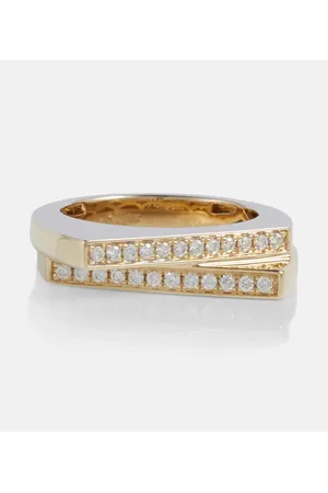 Rainbow K Ring Handcuff aus 9kt Gelb- und Weißgold mit Diamanten