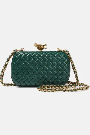 Bottega Veneta Clutch Knot Chain aus Leder