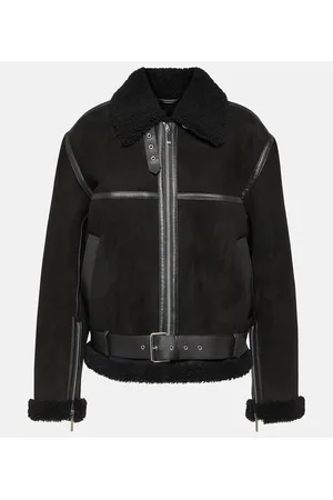 Totême Jacke aus Veloursleder mit Shearling