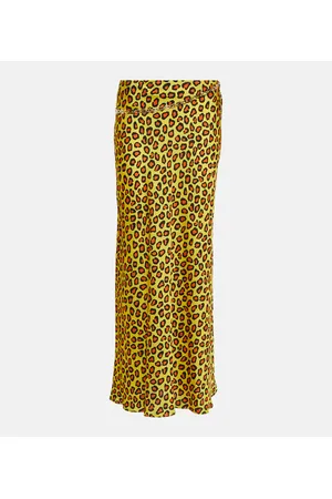Paco rabanne Bedruckter Slipskirt aus Satin