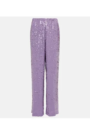 DRIES VAN NOTEN Gerade Hose mit Pailletten