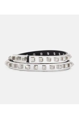 VALENTINO GARAVANI Gürtel Rockstud 15 aus Metallic-Leder