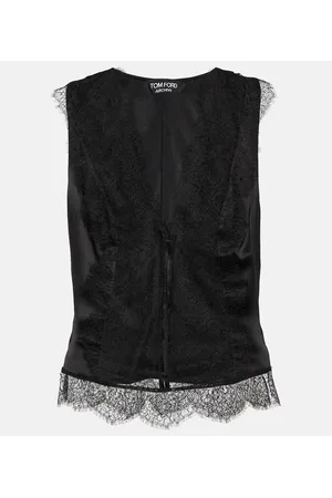 Tom Ford Top aus einem Seidengemisch mit Spitze