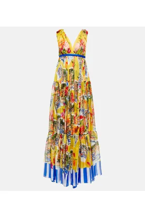 Dolce & Gabbana Robe Portofino aus Seidenchiffon