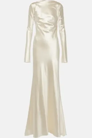Danielle Frankel Bridal Robe Simone aus Wolle und Seidensatin