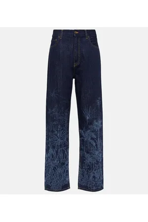 Alanui Bedruckte High-Rise Jeans Jungle