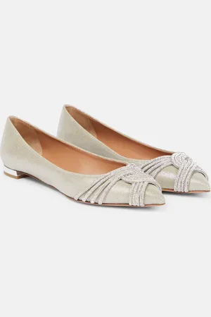 Aquazzura Verzierte Ballerinas Gatsby aus Satin