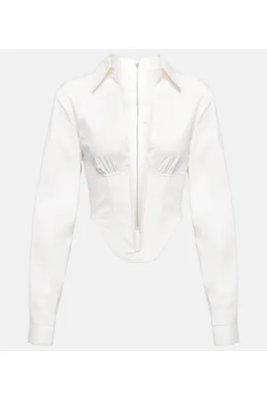 DION LEE Top Corset aus einem Baumwollgemisch