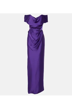 Vivienne Westwood Off-Shoulder-Robe aus Satin