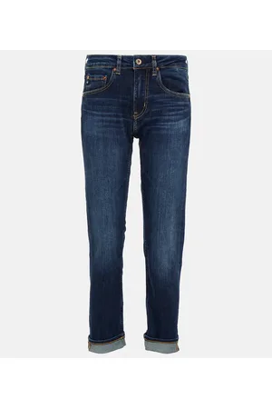 AG Jeans Mid-Rise Slim Jeans Girlfriend