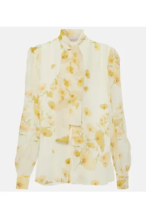 Giambattista Valli Bedruckte Bluse aus Seiden-Georgette