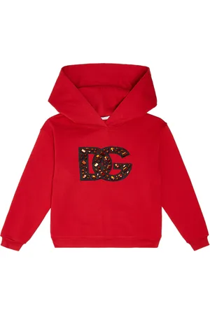 Dolce & Gabbana Verzierter Hoodie aus Baumwoll-Jersey