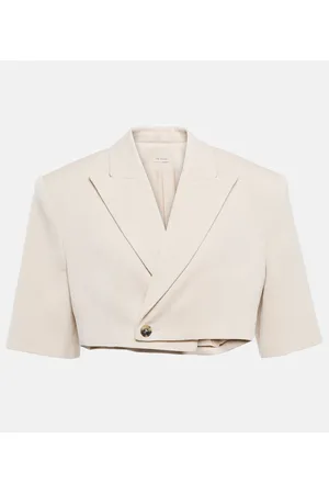 The Mannei Cropped-Blazer Wjosa aus einem Wollgemisch