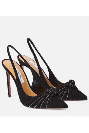 Aquazzura Verzierte Slingback-Pumps Atelier aus Veloursleder
