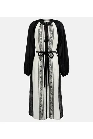 Tory Burch Bestickter Kaftan aus Leinen