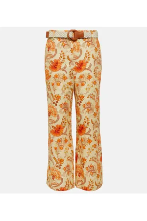 ZIMMERMANN Weite Cropped-Hose Junie aus Leinen