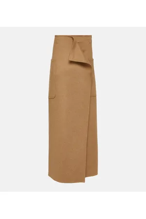 Max Mara Maxirock Carbone aus Kamelhaar