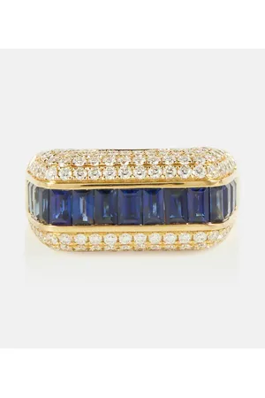 Rainbow K Ring Empress aus 18kt Gelbgold mit Diamanten und Saphiren