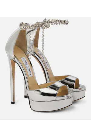 Jimmy Choo Verzierte Plateausandalen Max Bing 150