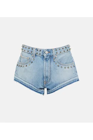 Alessandra Rich Verzierte Mid-Rise Jeansshorts