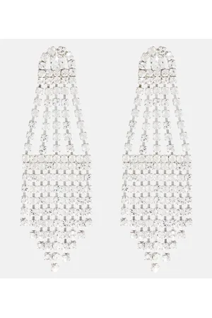 Oscar de la Renta Ohrringe Crystal Fan mit Kristallen
