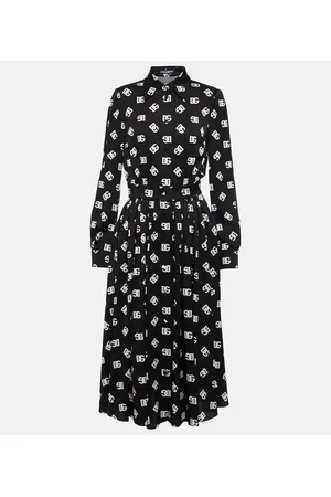 Dolce & Gabbana Midikleid aus einem Seidengemisch