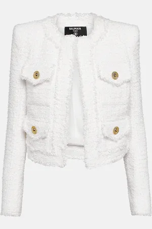 Balmain Cropped-Jacke aus Tweed