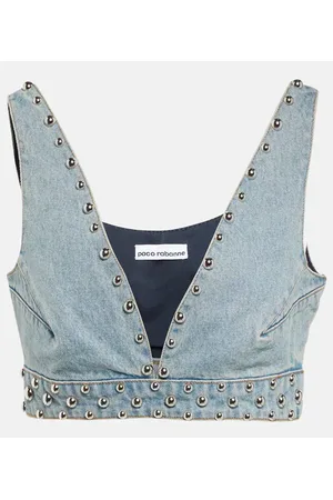 Paco rabanne Bralette aus Denim