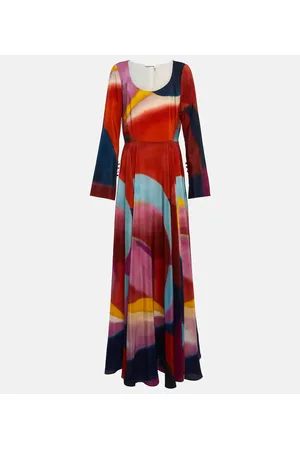 Chloé Chloé Bedrucktes Maxikleid aus Seide