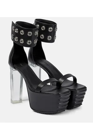 Rick Owens Plateausandalen Minimal Grill aus Leder