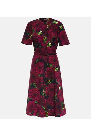 Oscar de la Renta Midikleid aus Popeline