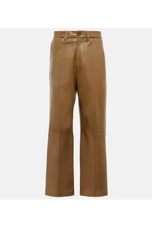 Ralph Lauren High-Rise-Hose aus Leder