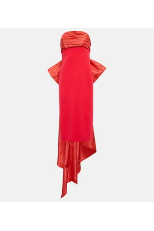 Oscar de la Renta Midikleid mit Satin