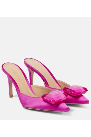Gianvito Rossi Verzierte Mules Jaipur 85 aus Satin