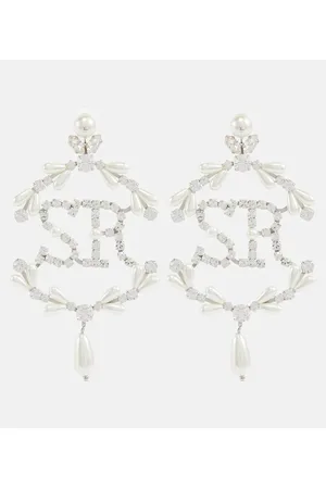 Simone Rocha Perlenohrringe mit Kristallen