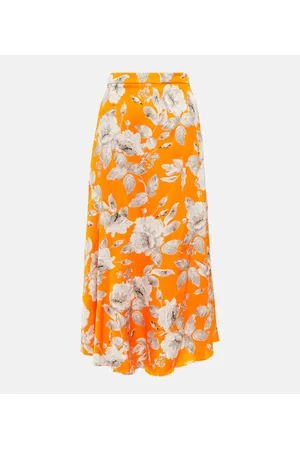 Erdem Bedruckter Midirock Griselda aus Satin
