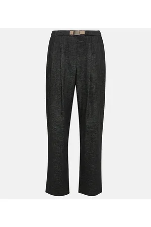 Brunello Cucinelli Gerade Mid-Rise-Hose