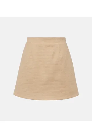 Patou High-Rise-Minirock aus Tweed
