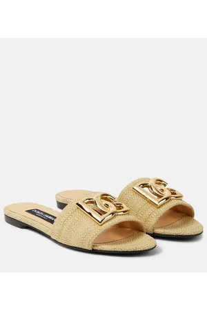 Dolce & Gabbana Pantoletten DG aus Canvas